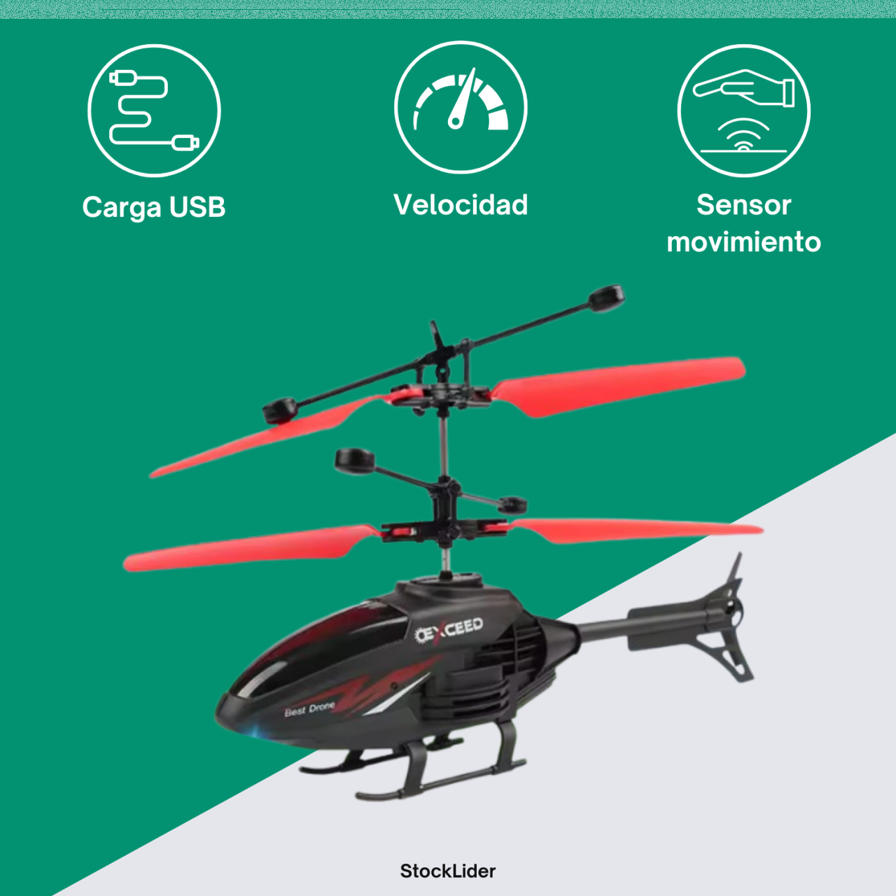 Helicóptero con mando