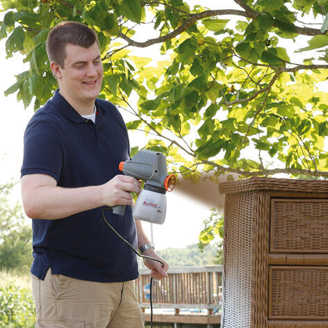 Pistola eléctrica pulverizadora de pintura con acabado profesional
