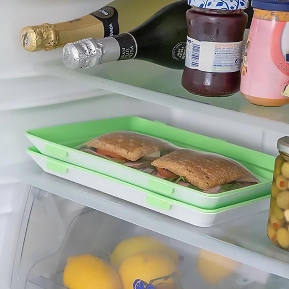 Pack 9 Bandejas De envasado Semi Vacío Apilable Conservación De Alimentos