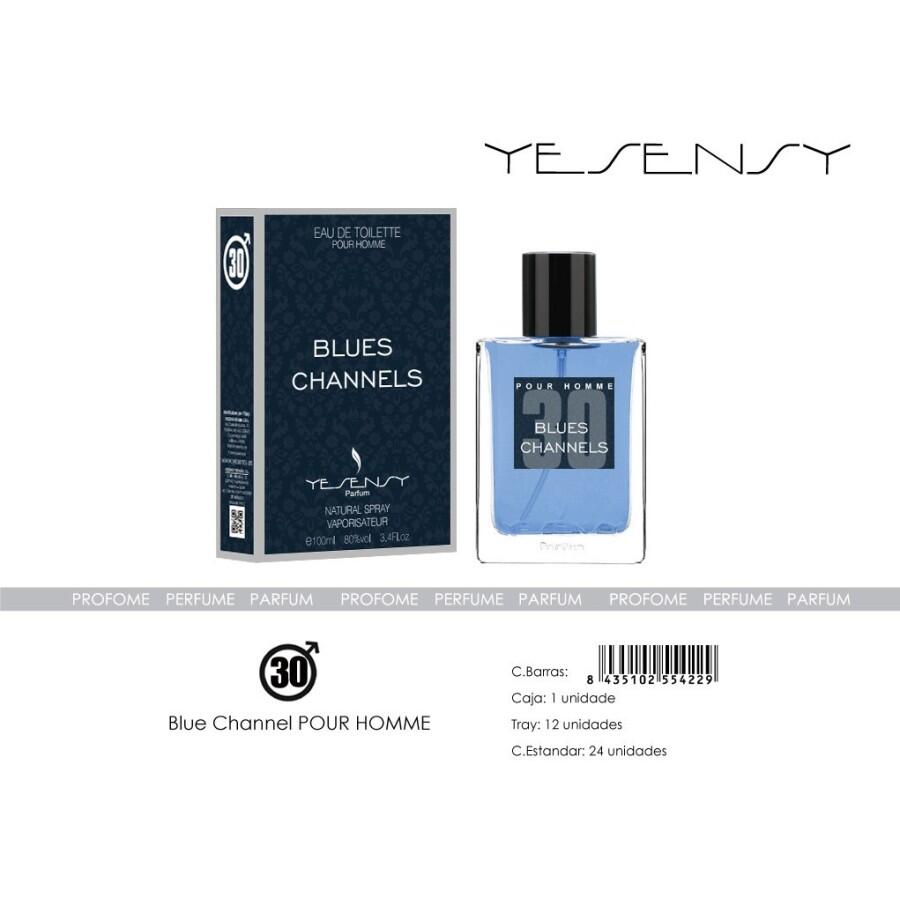 EAU DE TOILETTE BLUES CHANNELS POUR HOMME 100ML. YESENSY