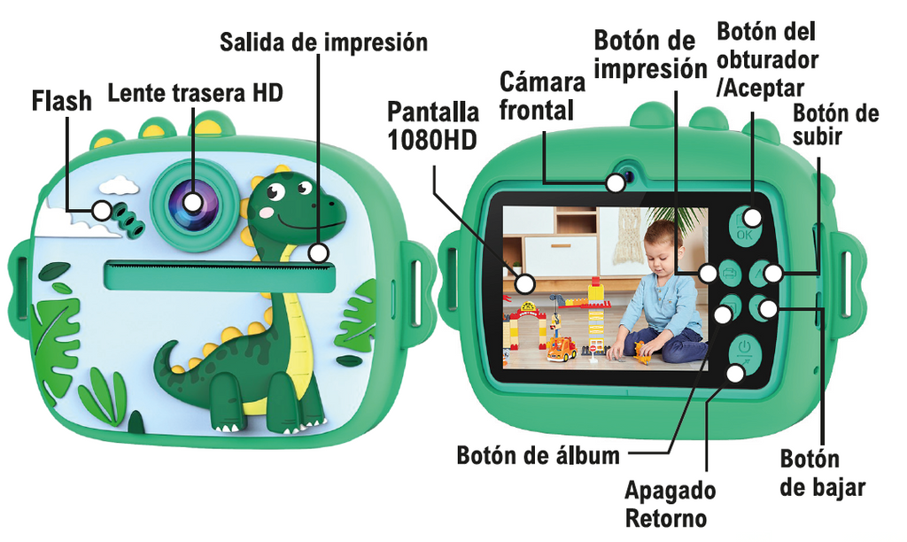 Cámara infantil con impresora térmica