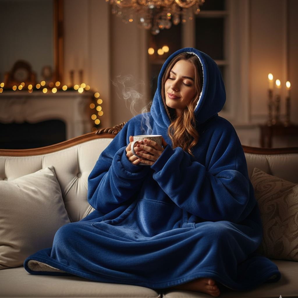 Bata-manta con capucha