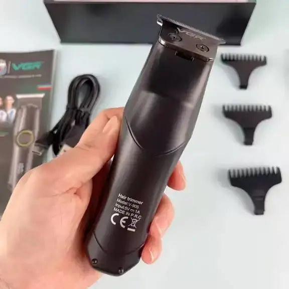 VGR V-905 Cortadora Profesional de Pelo y Barba – Trimmer de Precisión con Cuchilla en T y 3 Velocidades