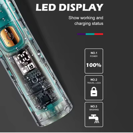 Cortadora de Pelo Profesional VGR Original para Hombres – Kit de Barbería Completo Recargable