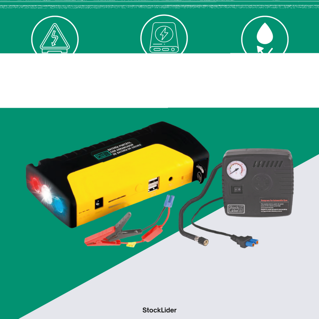 Arrancador para coches con compresor de aire
